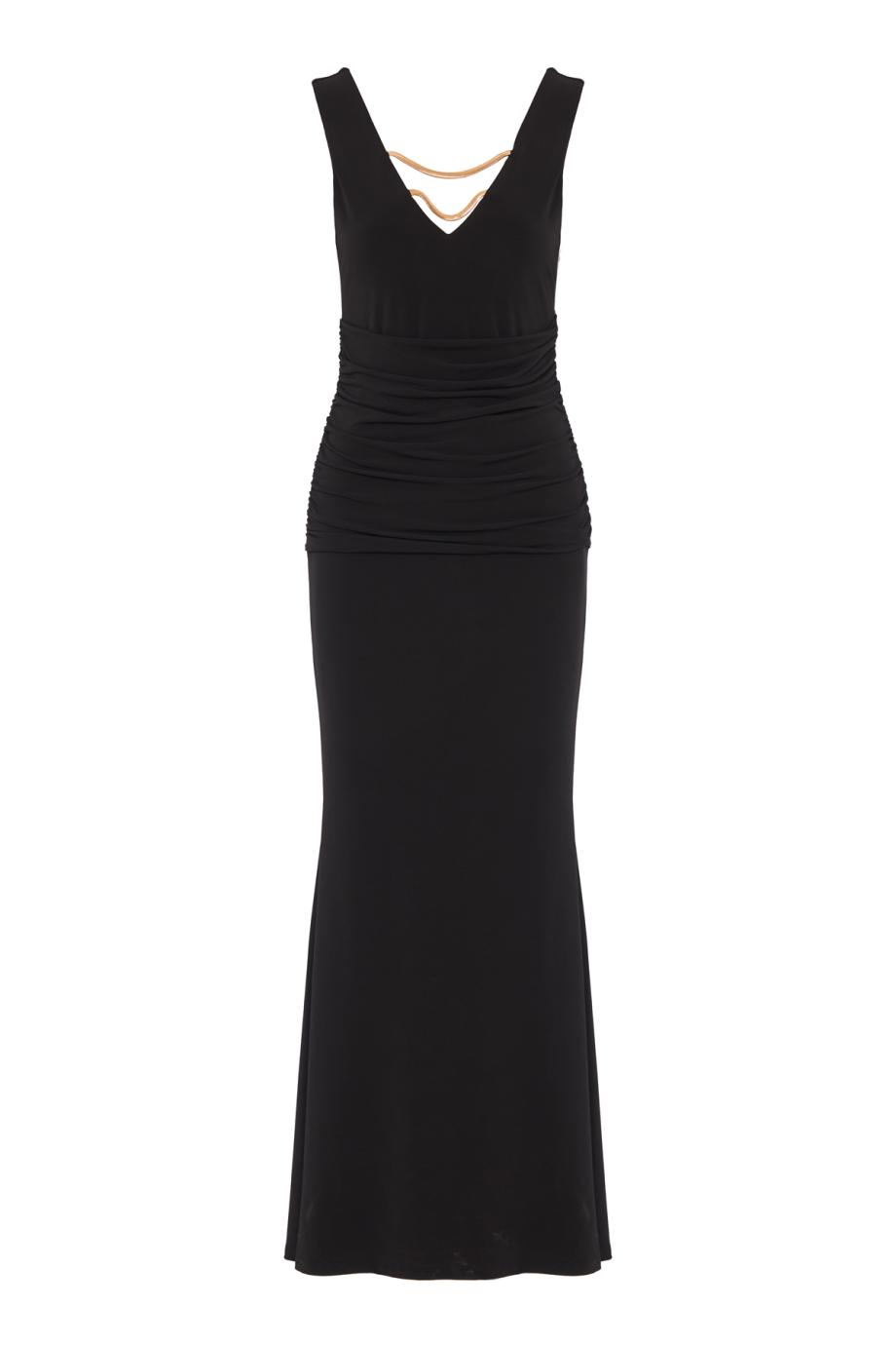 The Paulina gown in black