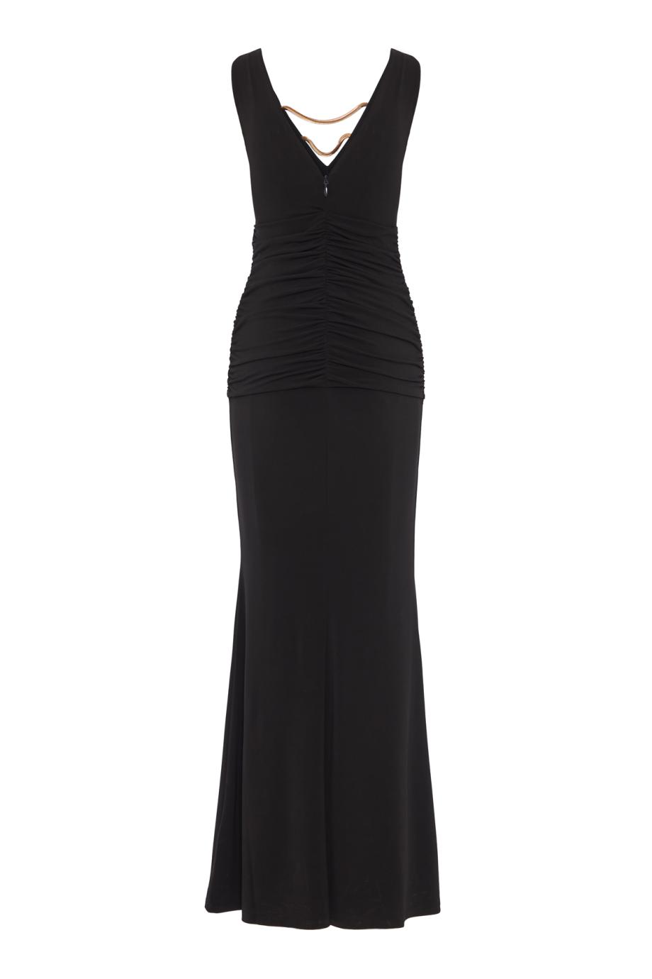 The Paulina gown in black