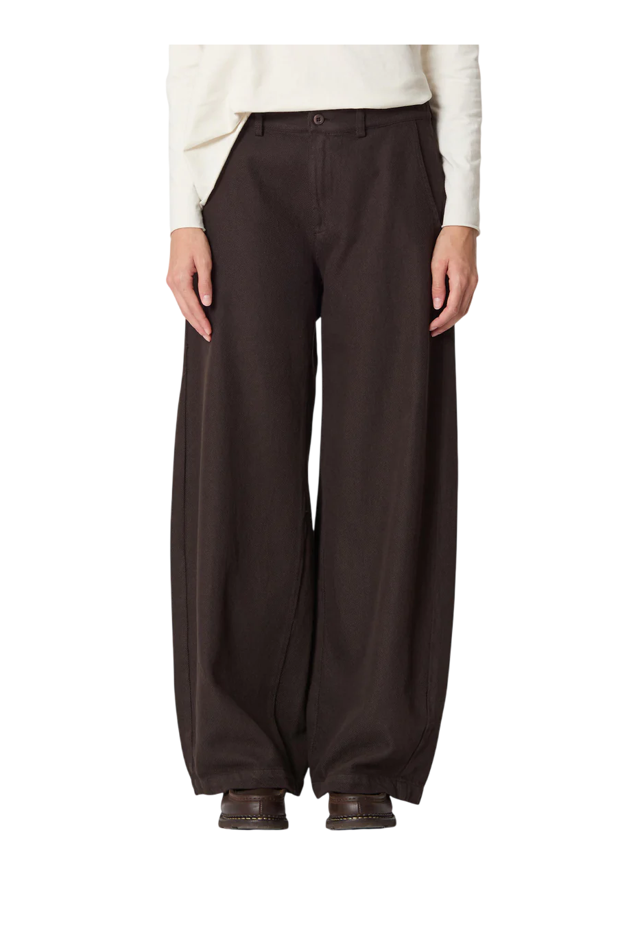 Cotton corduroy pants in cacao