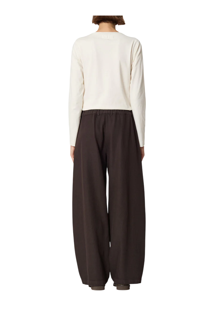 Cotton corduroy pants in cacao