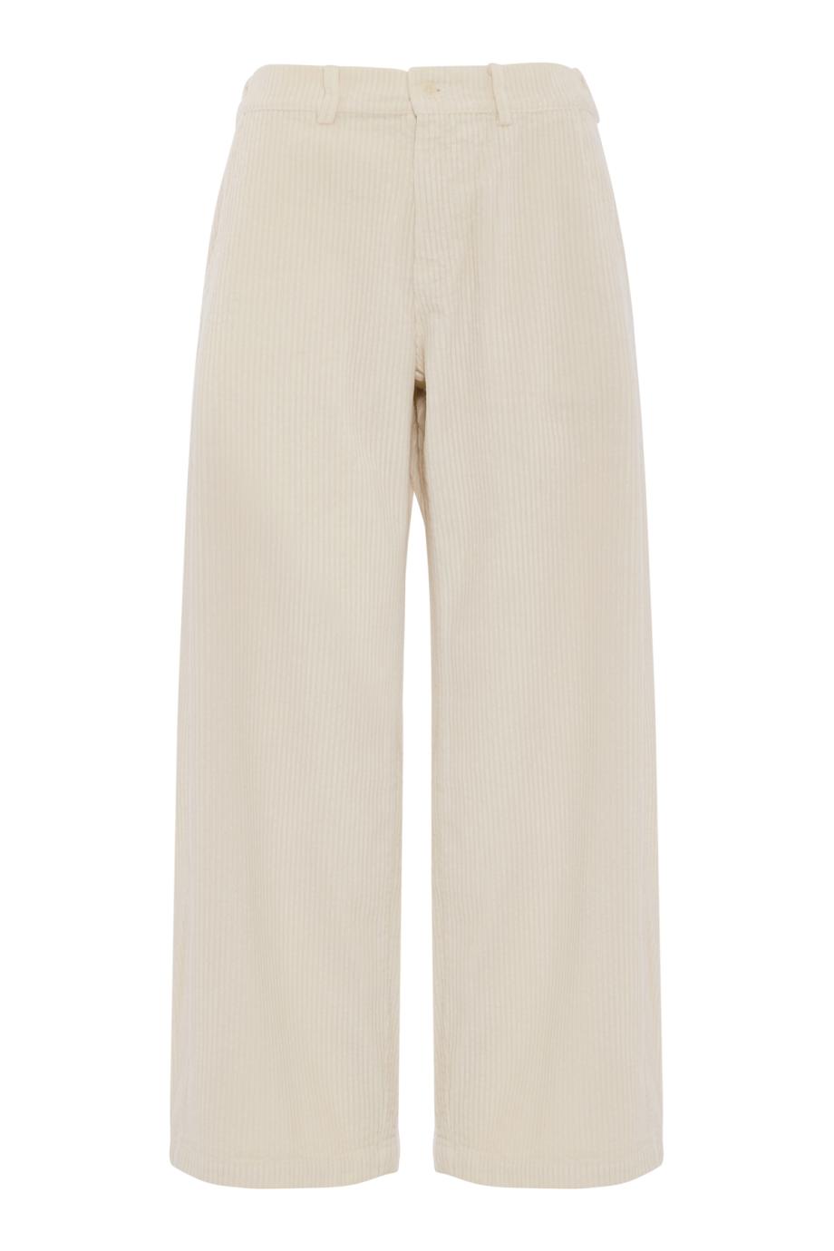 Sbam cotton corduroy trousers in winter white
