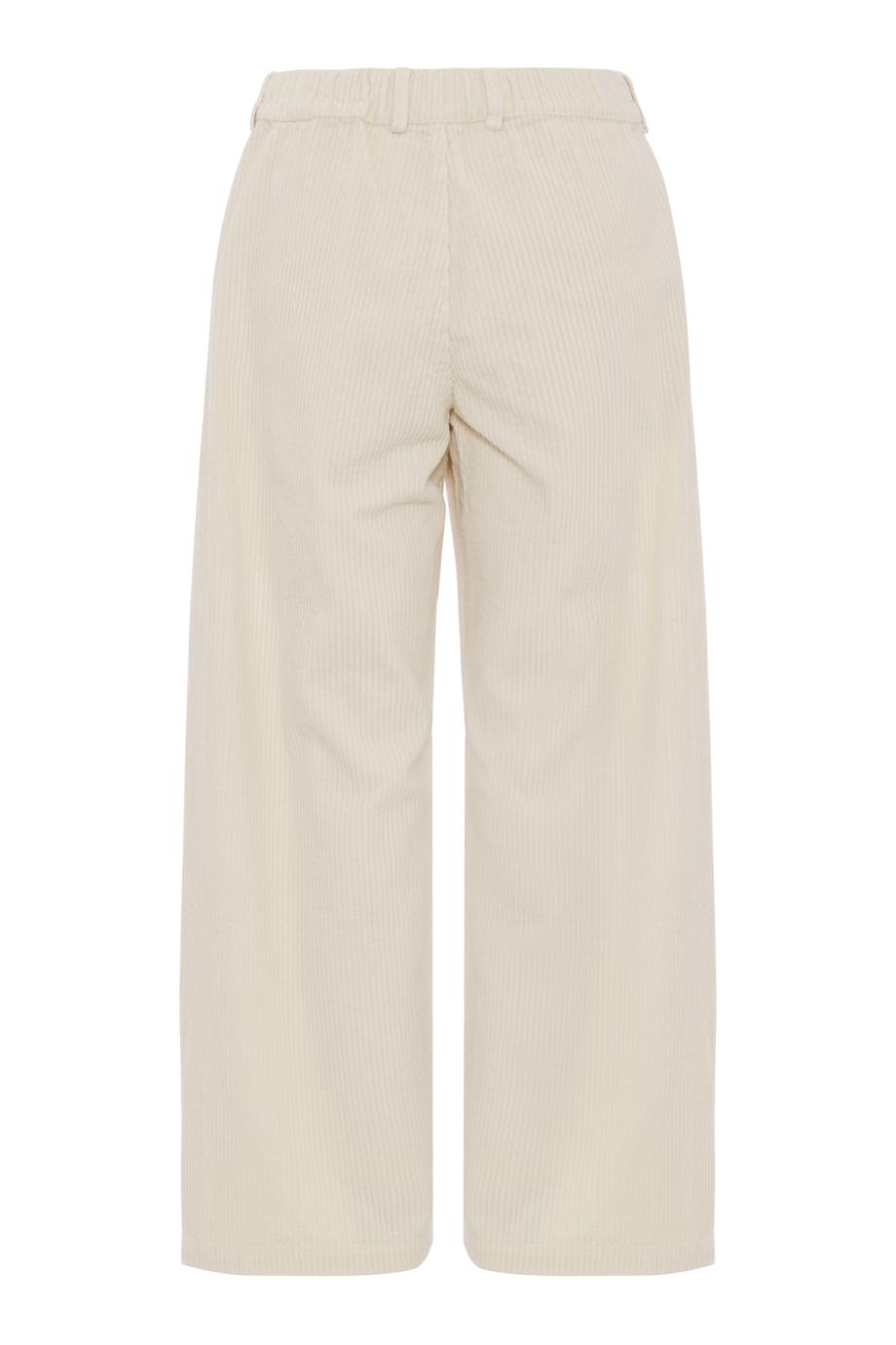 Sbam cotton corduroy trousers in winter white