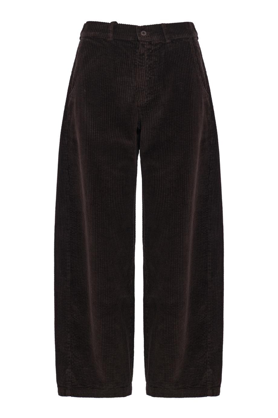 Cotton corduroy pants in cacao