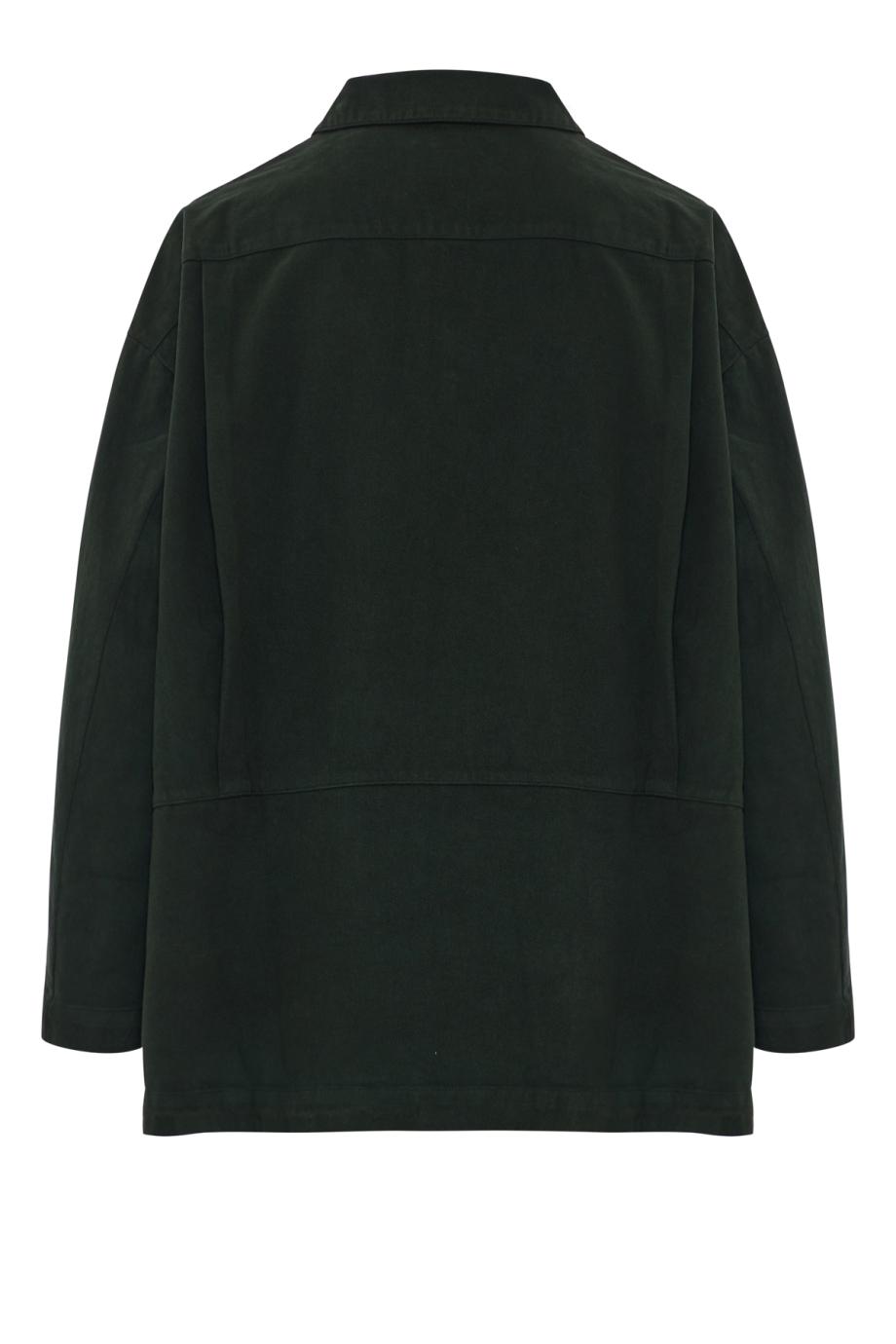Giulia oversized cotton-twill jacket in kombu