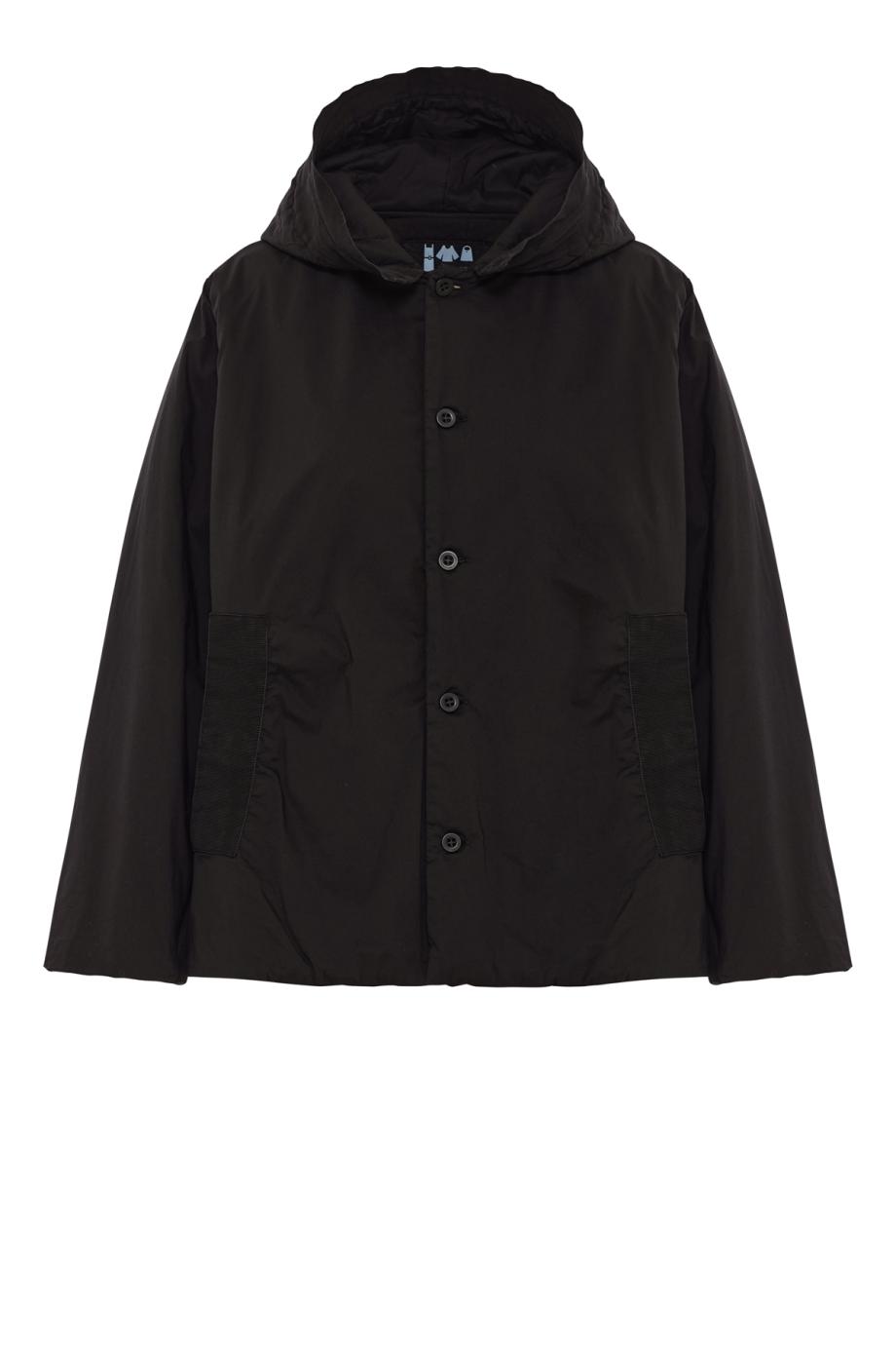 Petra hooded cotton-nylon jacket in cacao