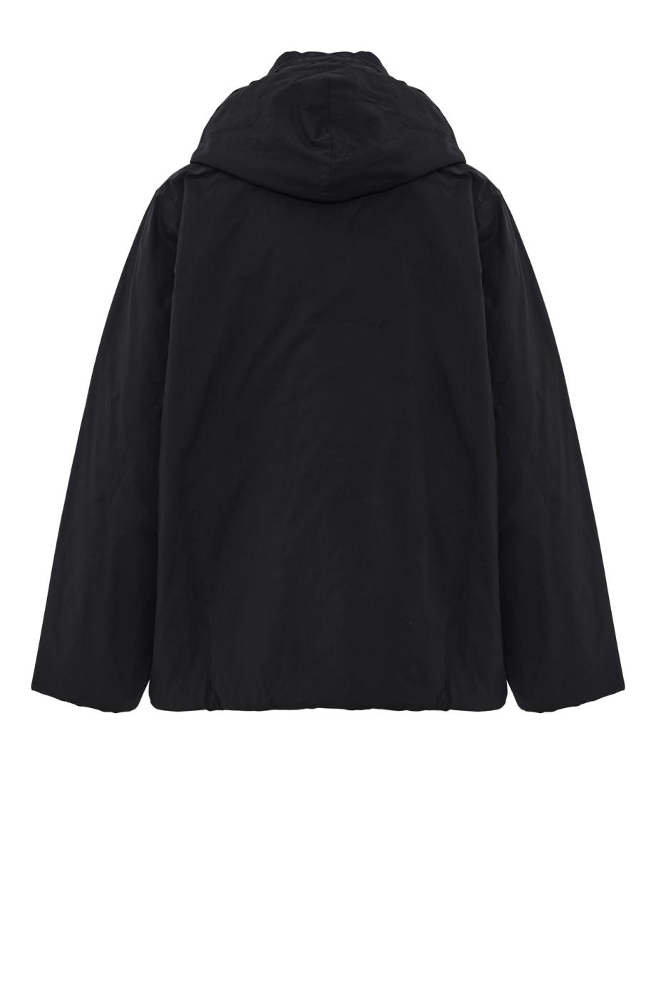 Petra hooded cotton-nylon jacket in black