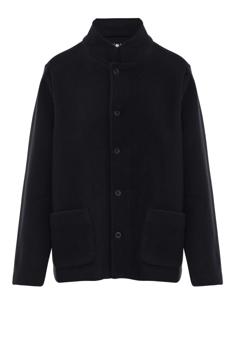 Mirto felted wool jacket in black