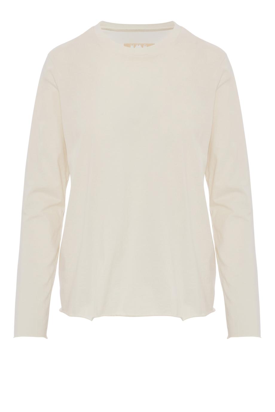 Agapi cotton jersey top in winter white