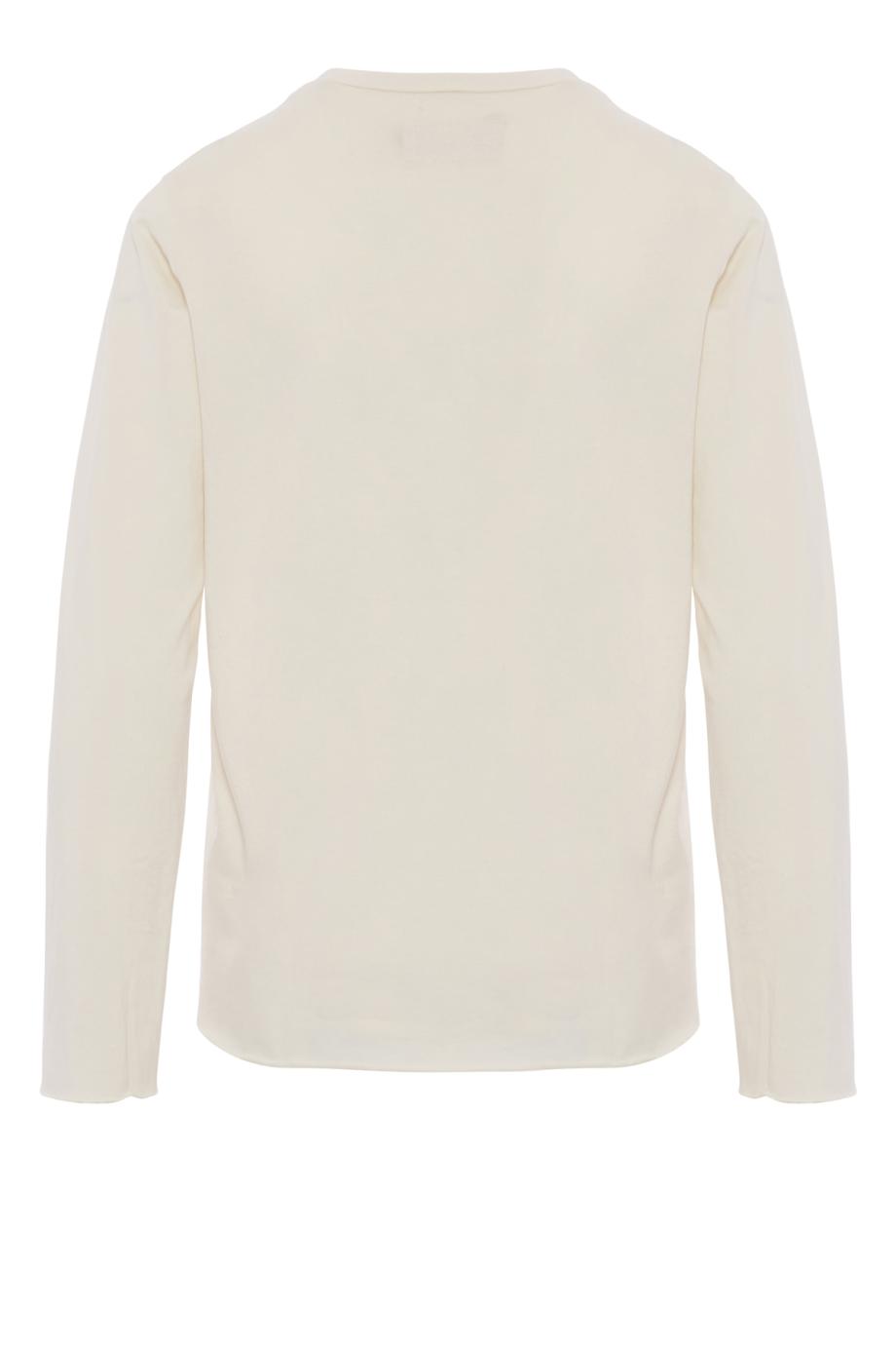 Agapi cotton jersey top in winter white