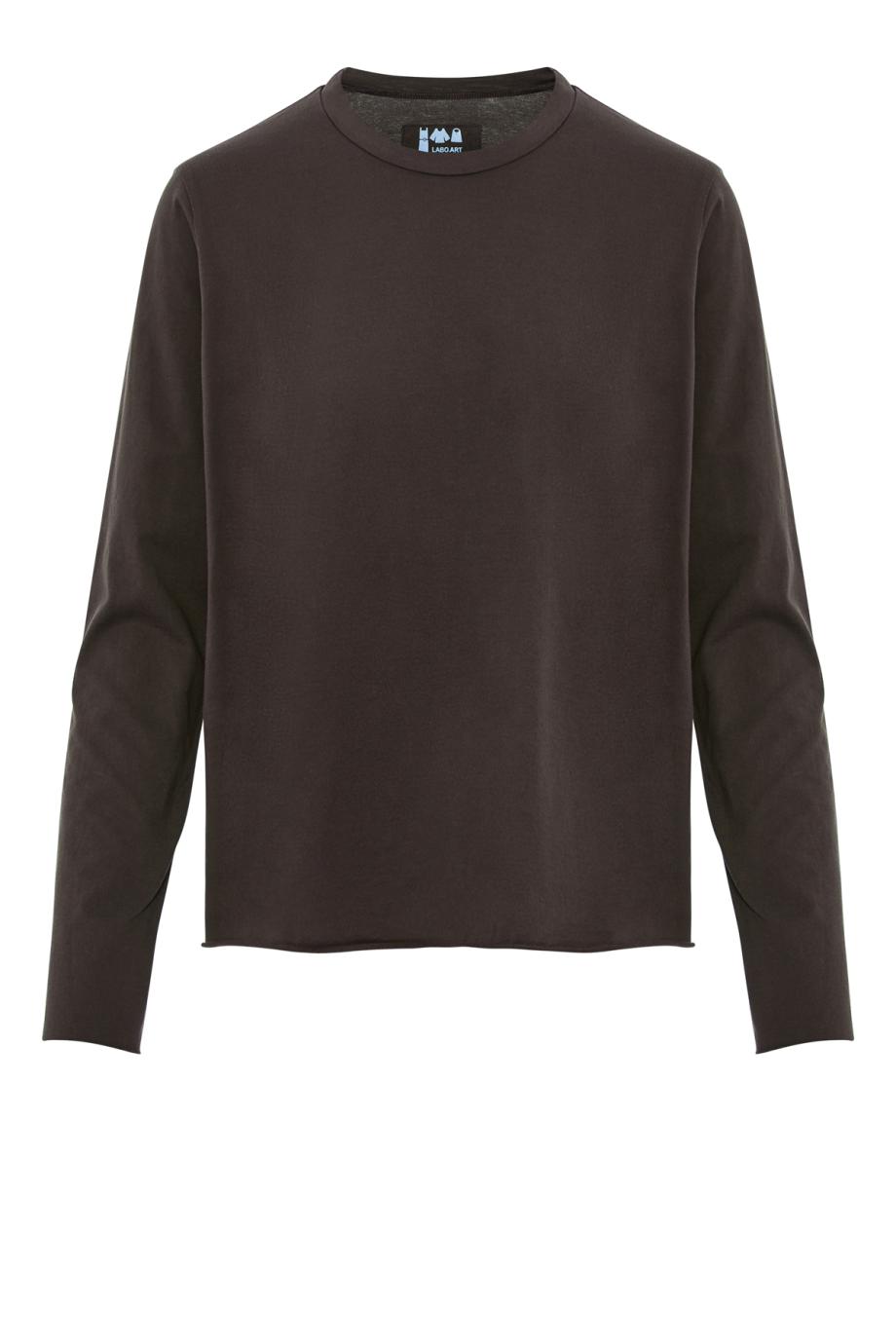 Agapi cotton jersey top in cacao