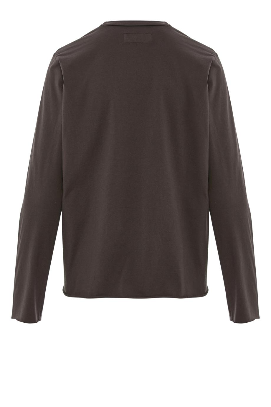Agapi cotton jersey top in cacao
