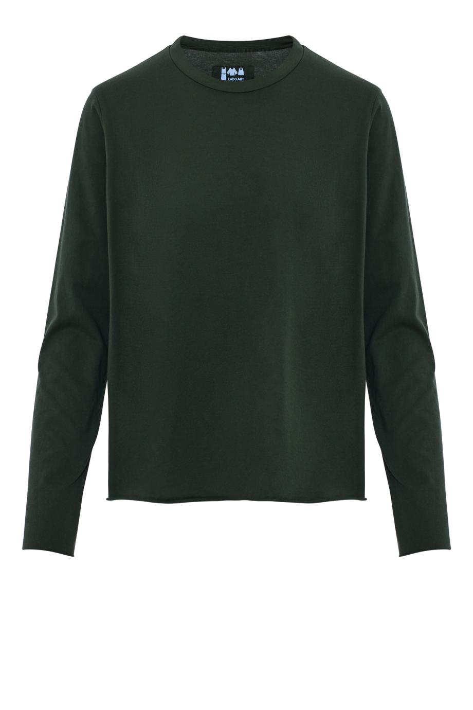 Agapi cotton jersey top in kombu