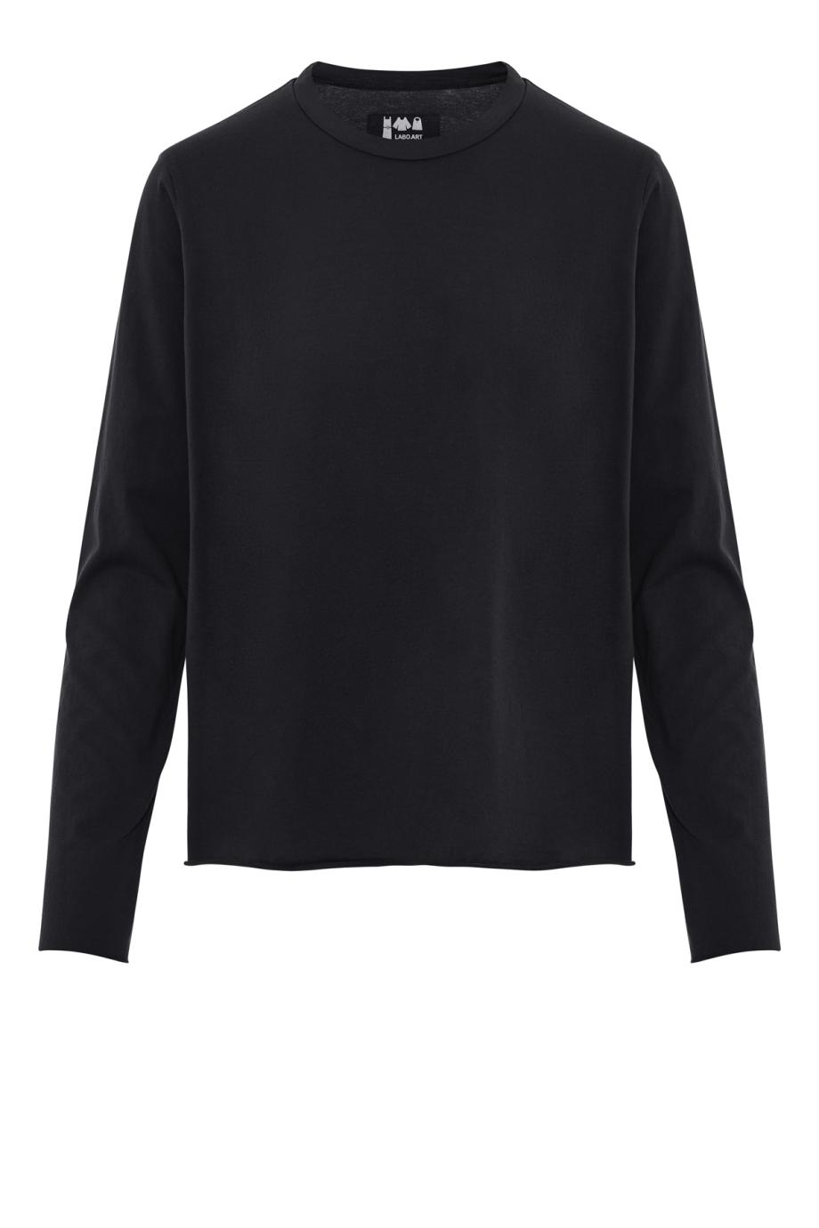 Agapi cotton jersey top in black