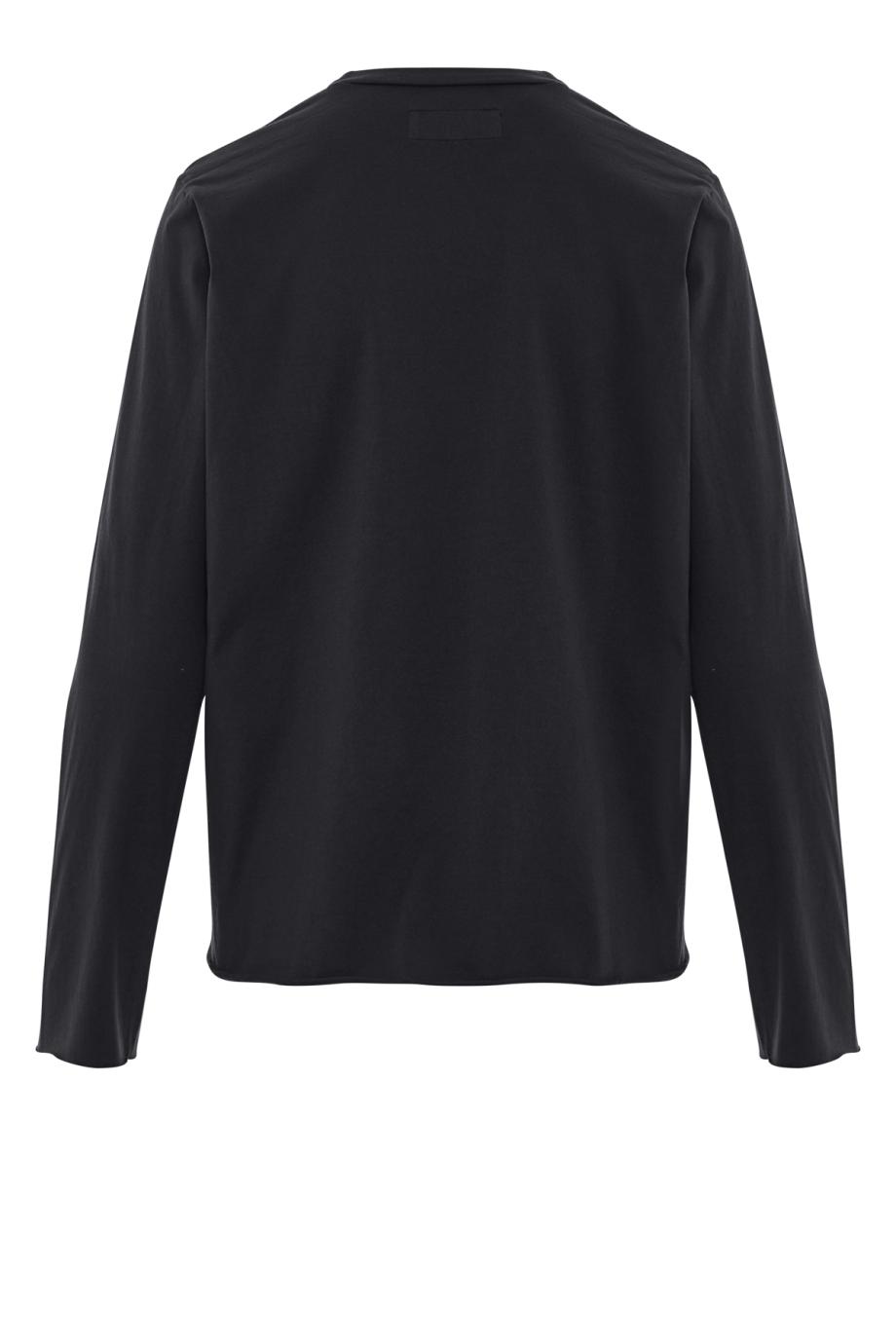 Agapi cotton jersey top in black