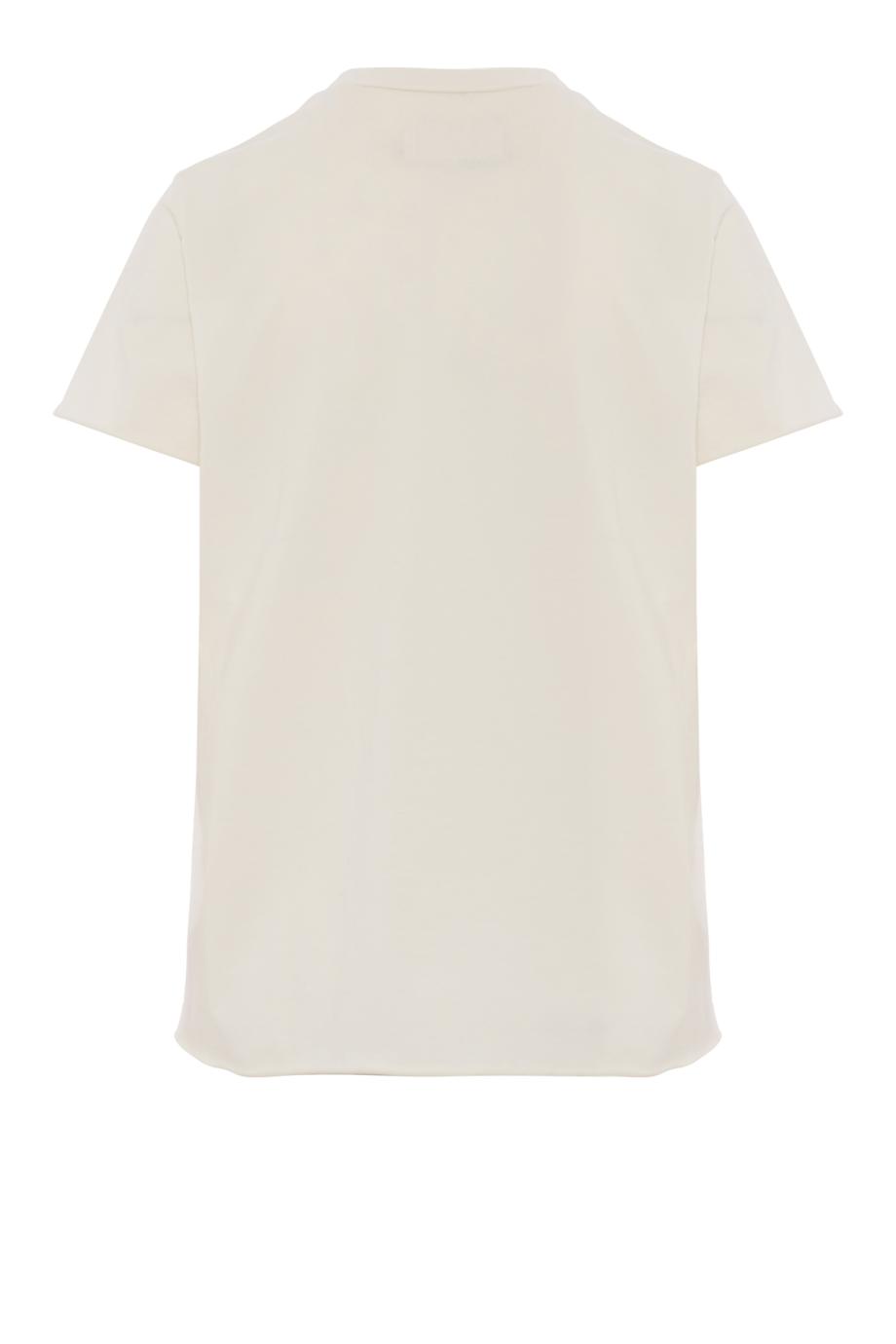 Rico cotton crew-neck T-shirt in winter white
