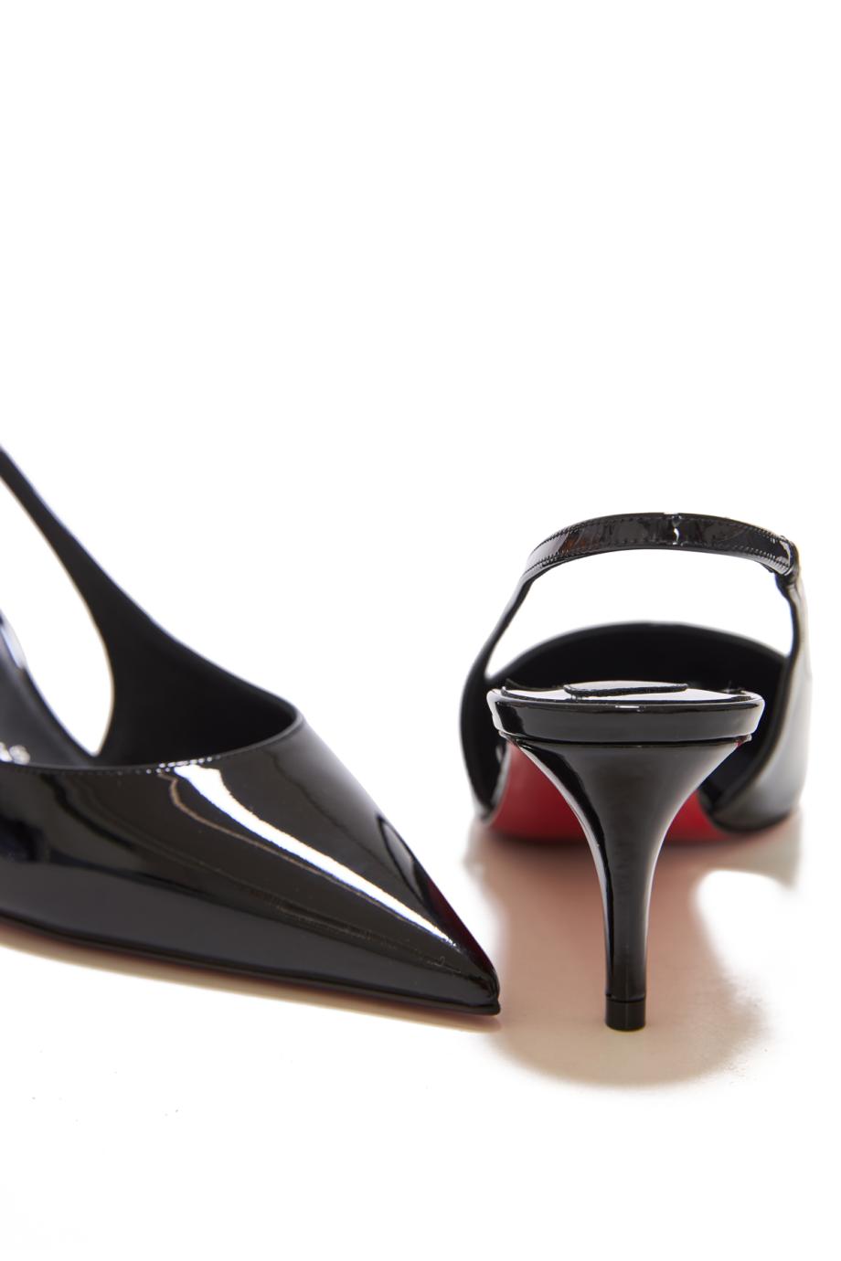 Miss Z 60 patent leather slingback pumps in black