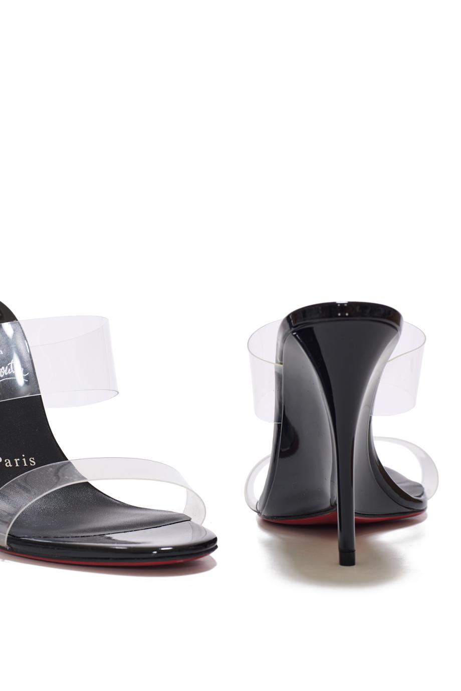 Solo Zee 100 TPU and patent leather mules in black