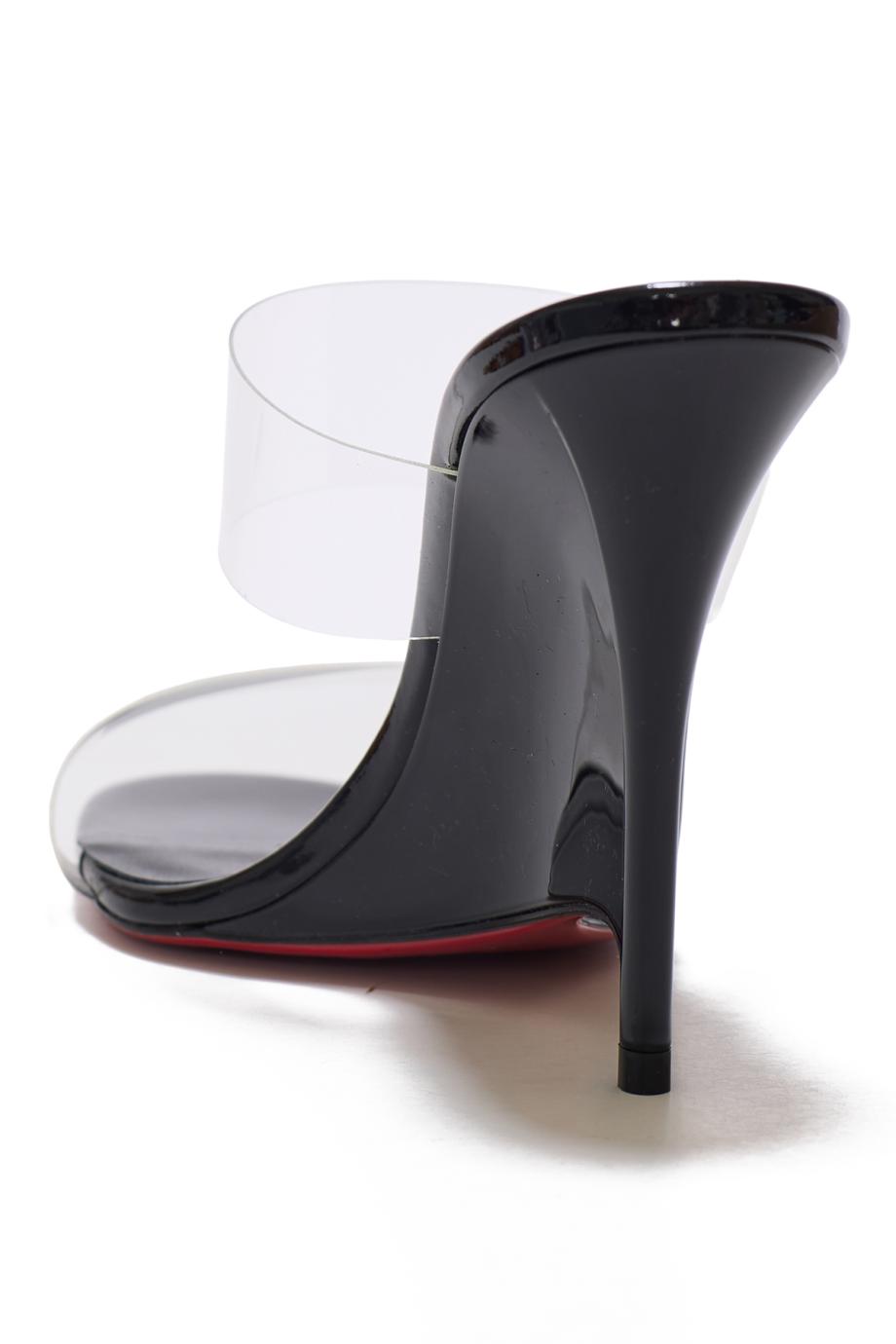 Solo Zee 100 TPU and patent leather mules in black