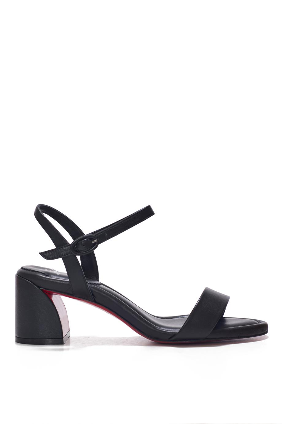 Jane 55 nappa leather sandals in black
