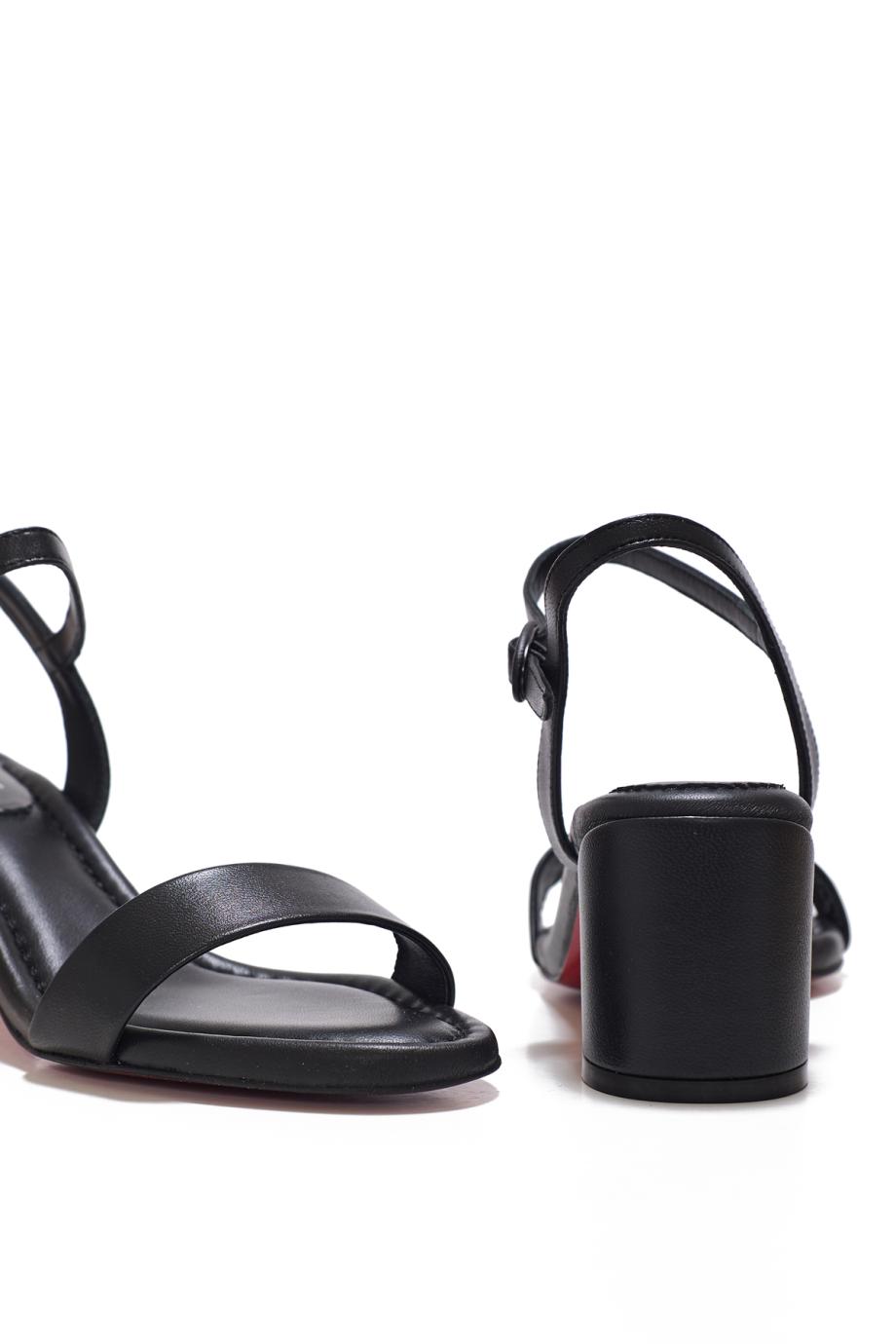 Jane 55 nappa leather sandals in black