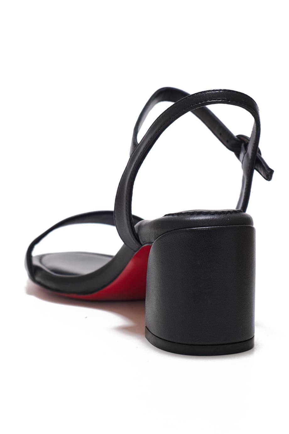 Jane 55 nappa leather sandals in black