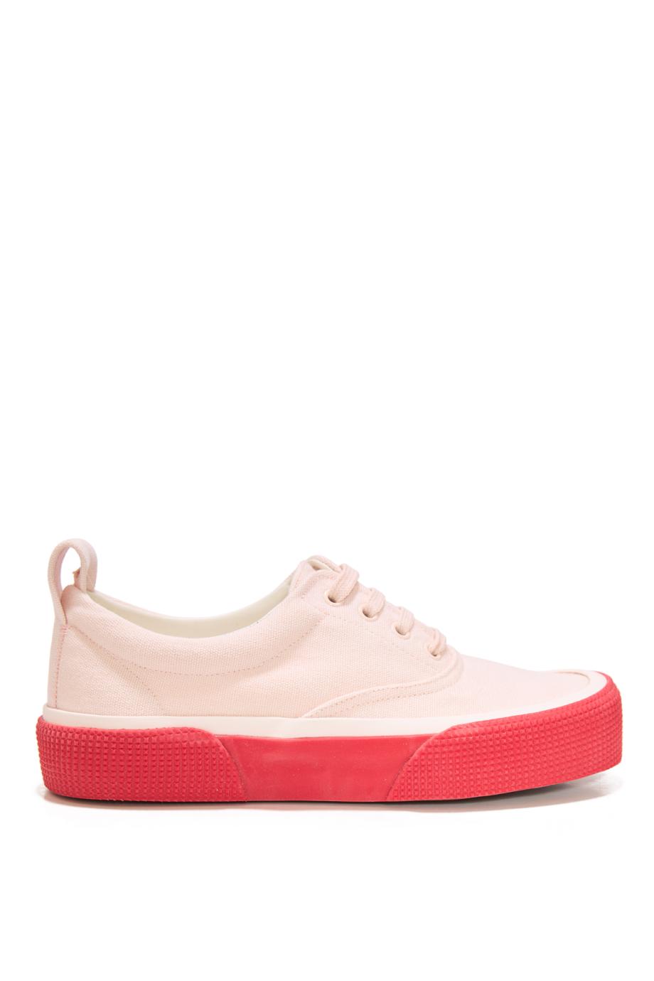 Plimsole sneaker in soft pink