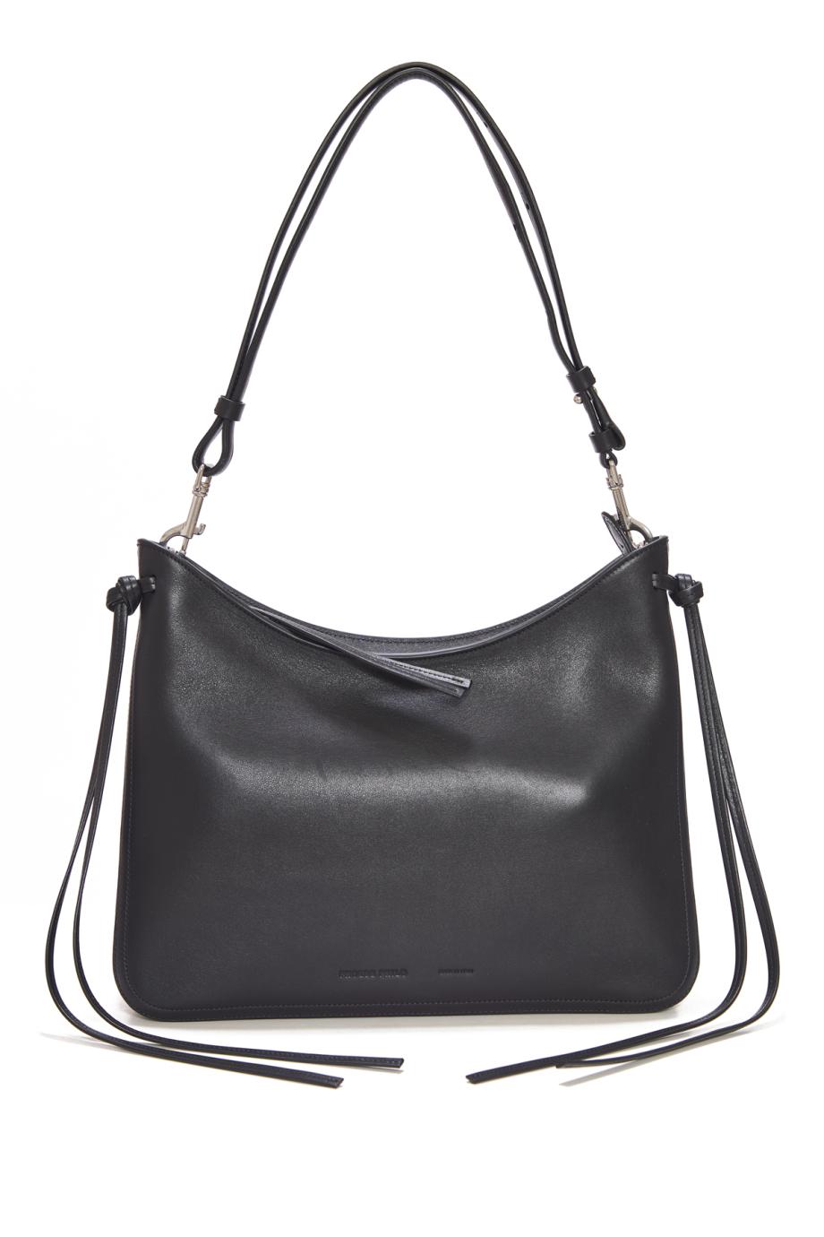 Gig leather bag in black