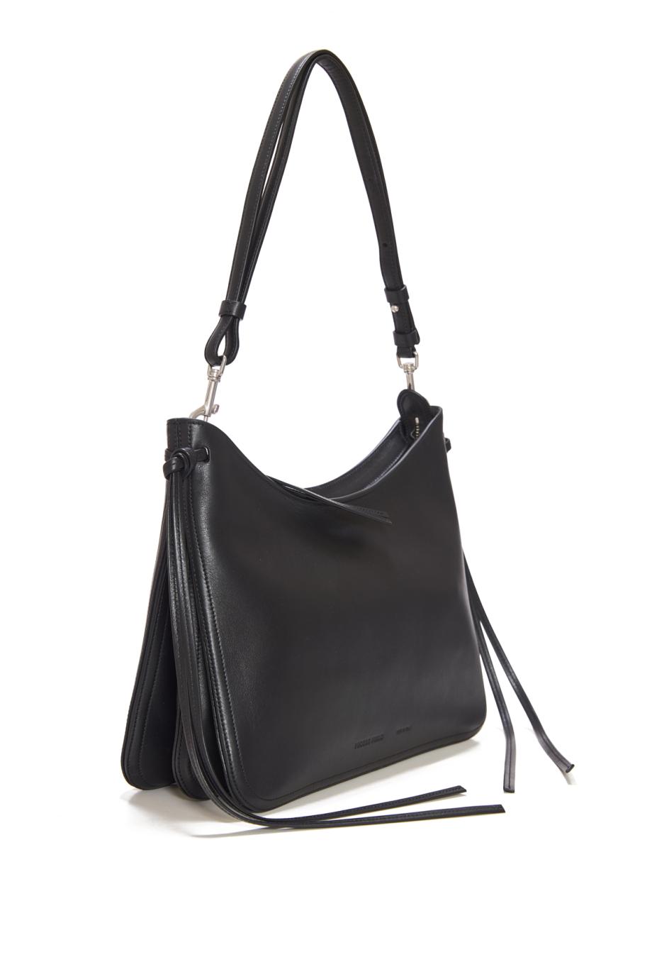 Gig leather bag in black