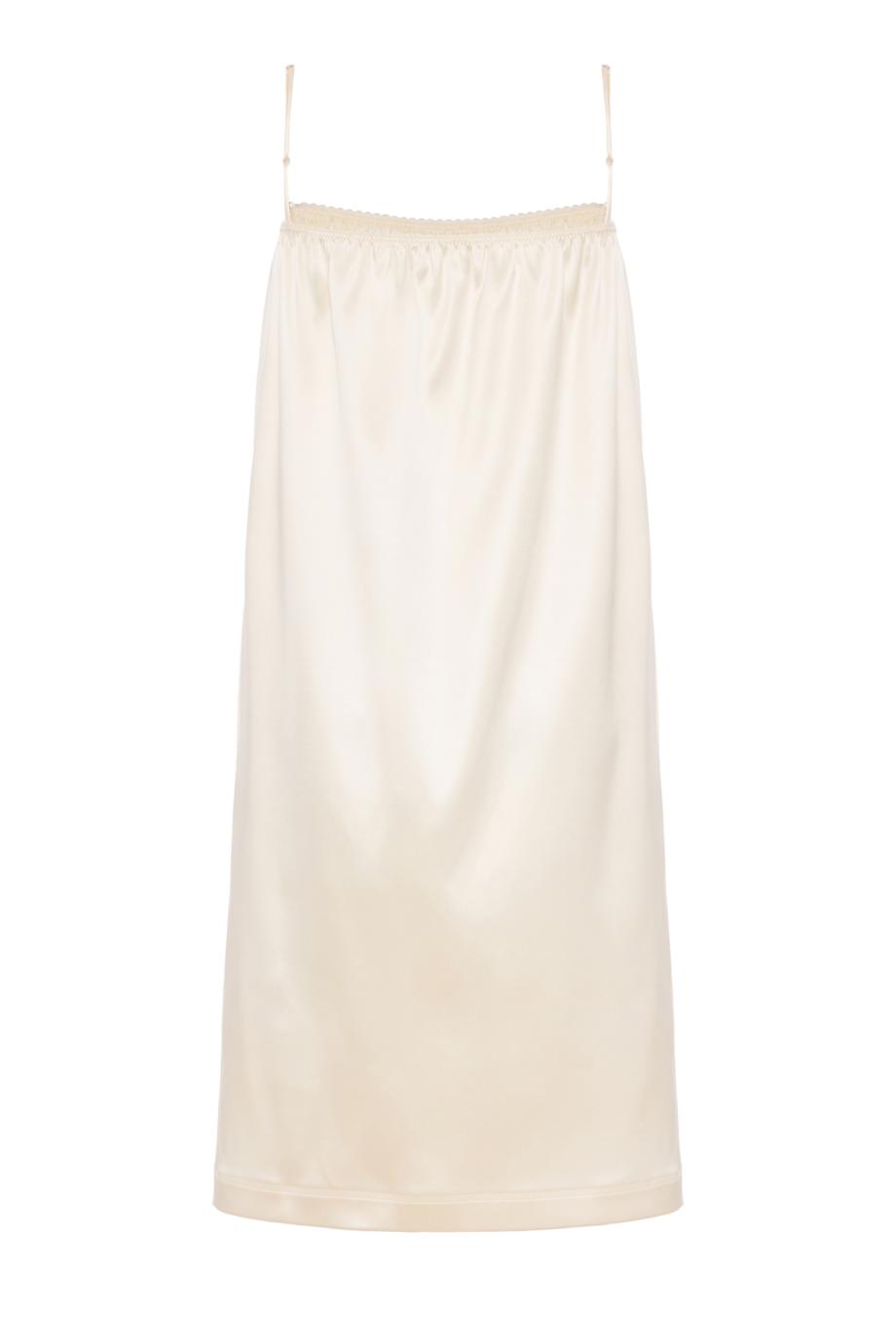 Liquid slip dress in acid ivory