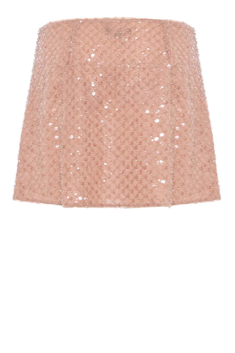 Bethely sequin mini skirt in truffle