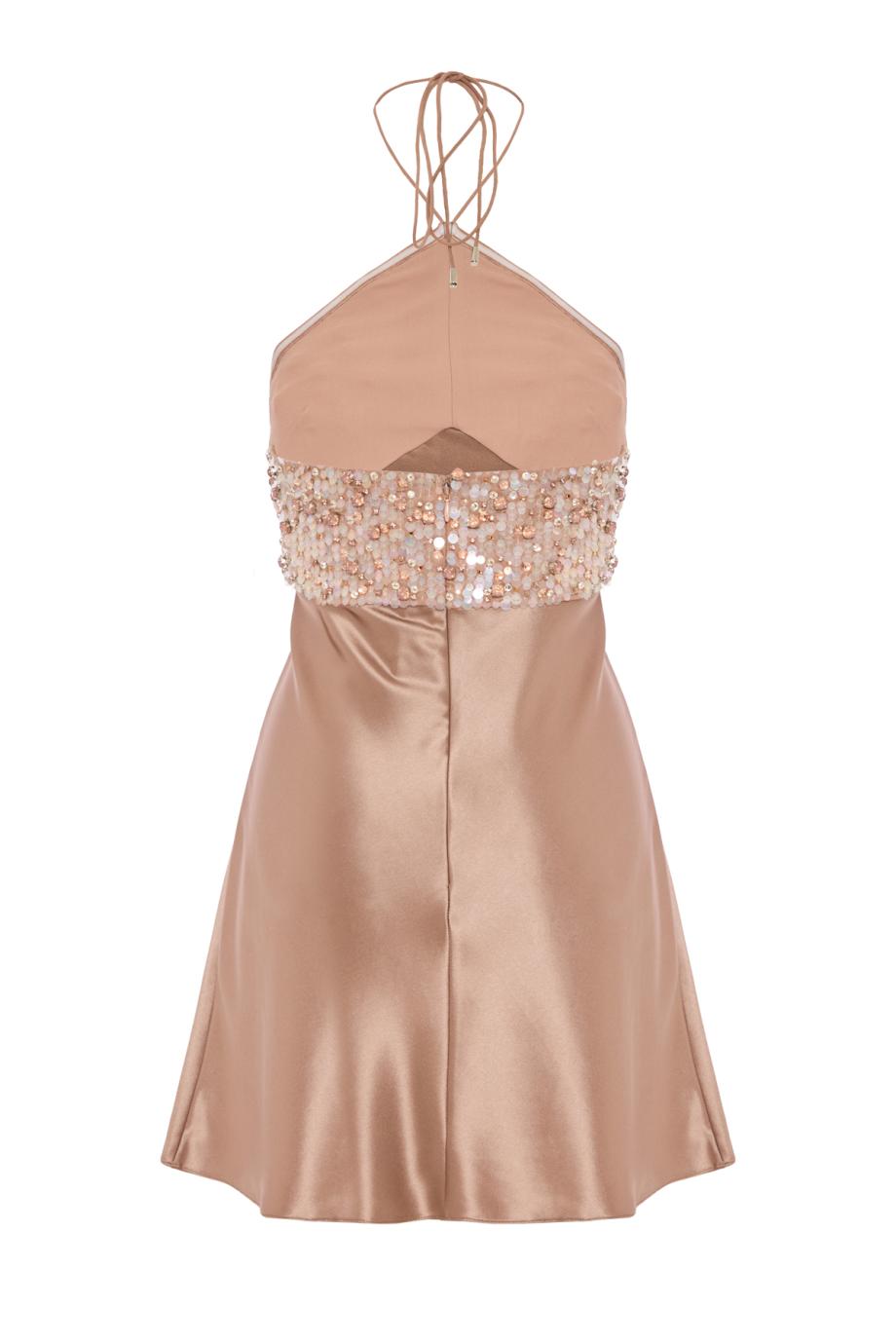 The Jeanne mini dress in truffle