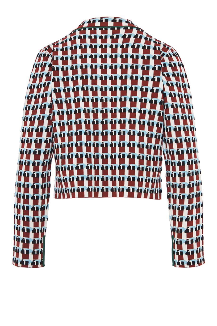 Saune colourblock knitted cardigan in gamay