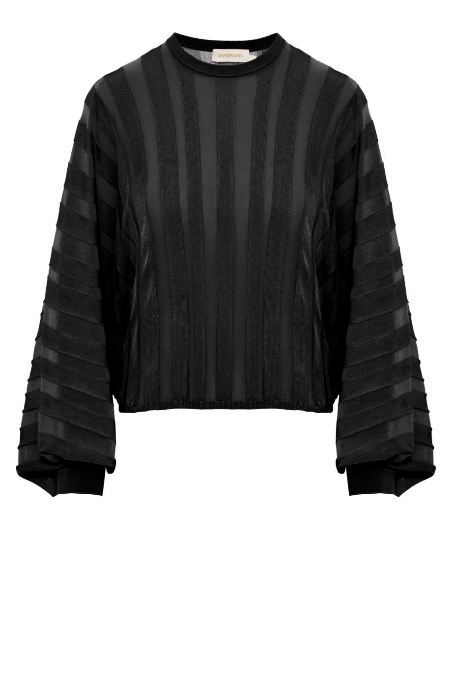 Valiant drawn sweater in black