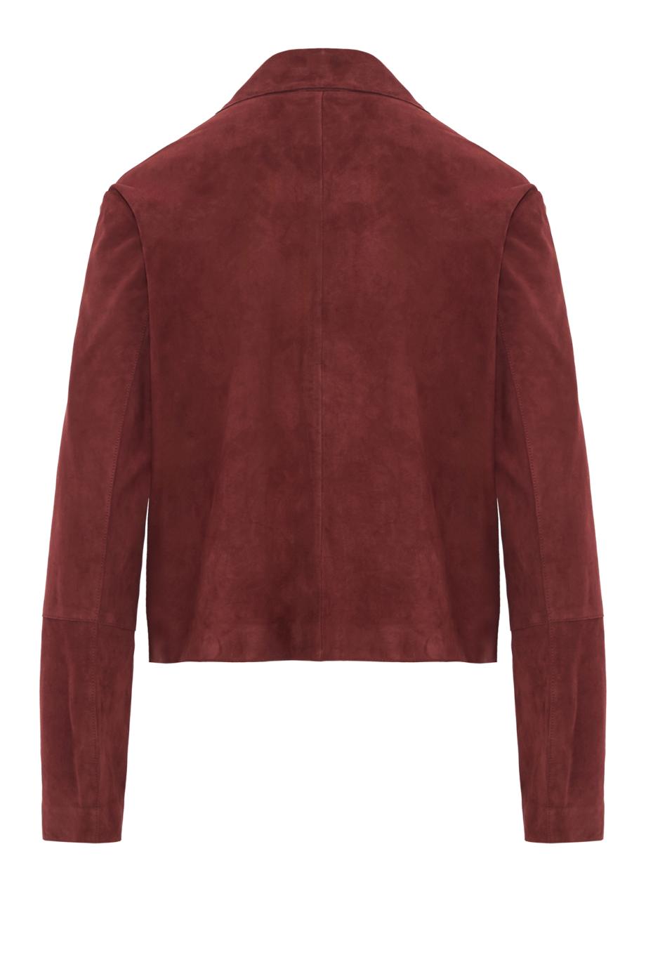 Emy tailored suede jacket in mahogany