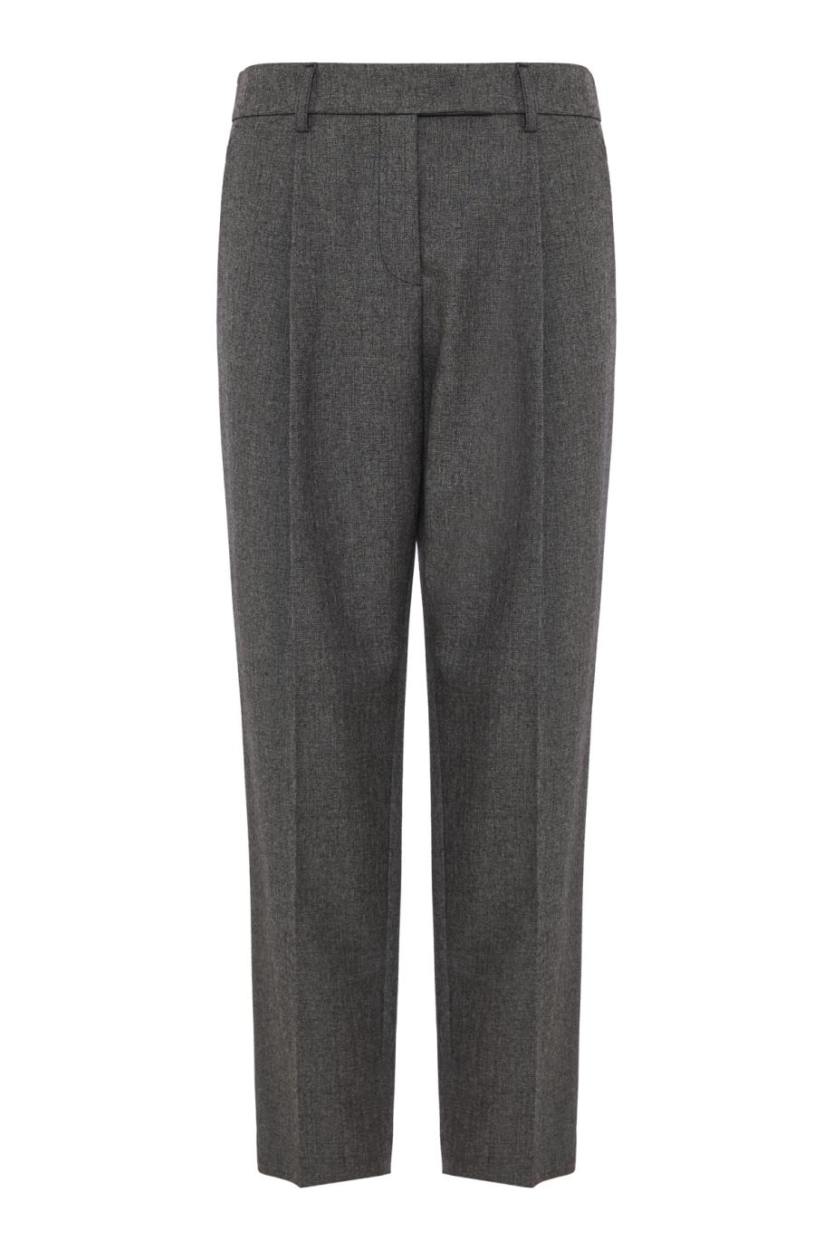 Cropped carrot-fit pants in anthracite