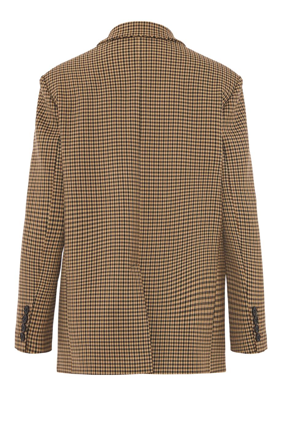 Houndstooth-check blazer in camel