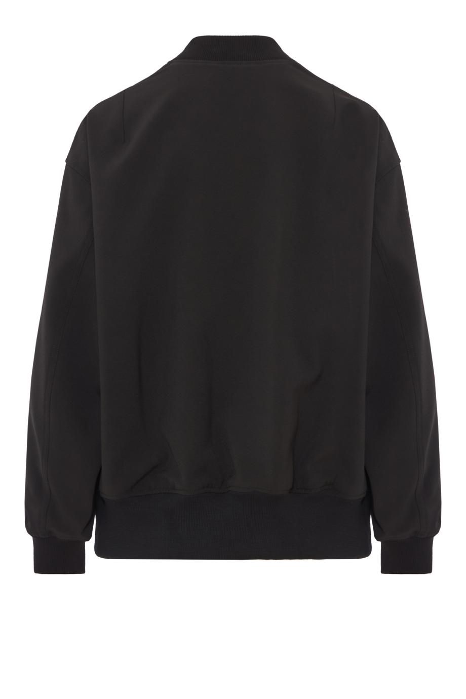 Zip-front bomber jacket in black