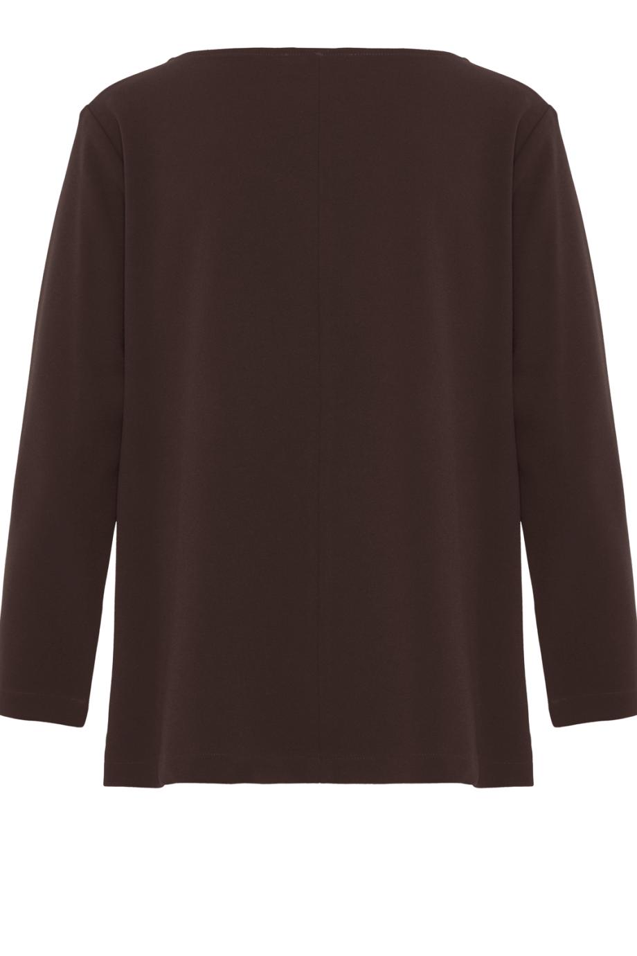 Cassaca long-sleeve blouse in coffee