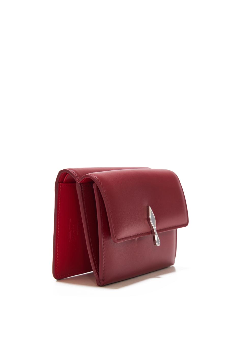 Bettina patent leather wallet on chain in empire