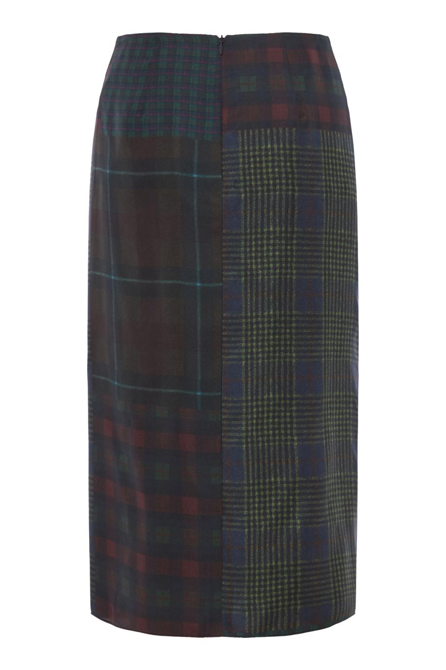 Fred silk flowing midi skirt in navy