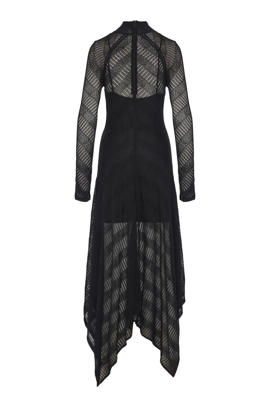 Valiant chevron lace maxi dress in black