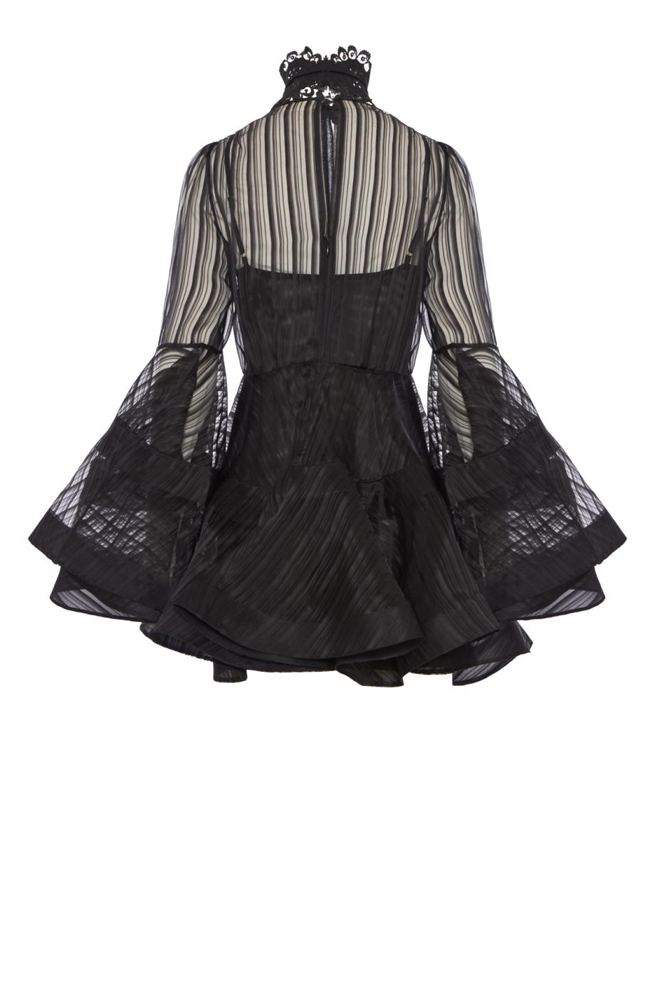 Valiant lantern mini dress in black