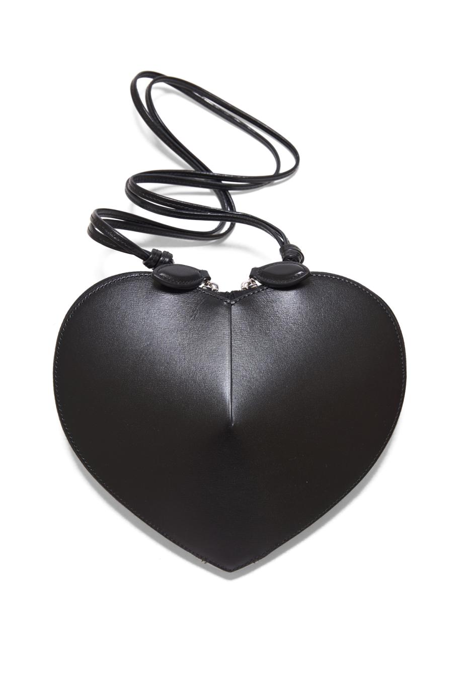 Le Coeur calfskin bag in black