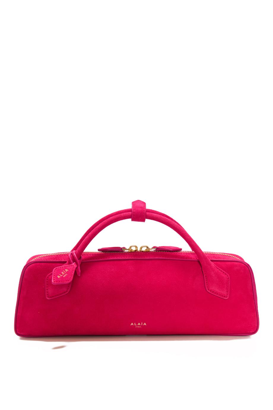 Le Teckel suede top-handle clutch in dalia