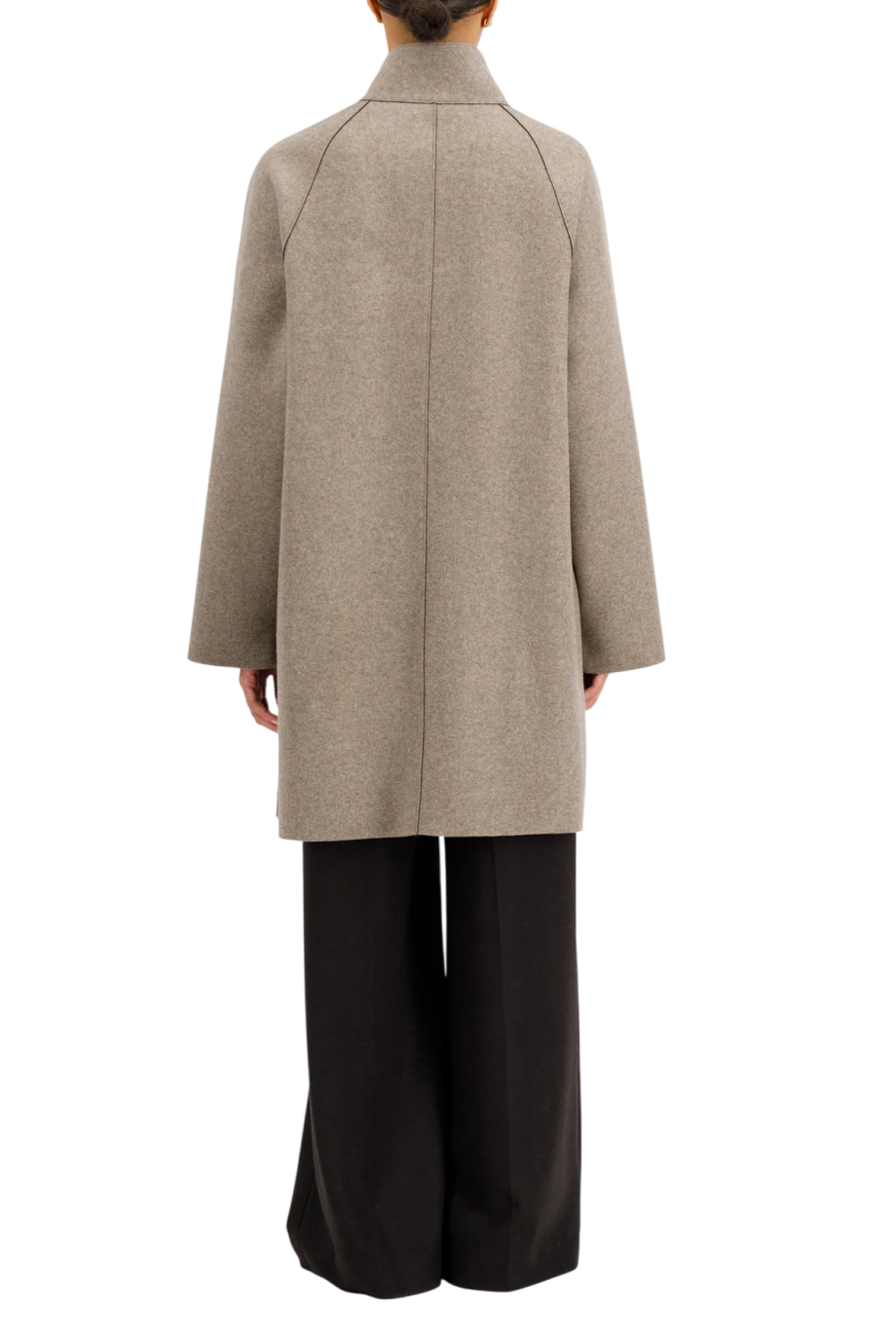 Chore cashmere flannel jacket in almond