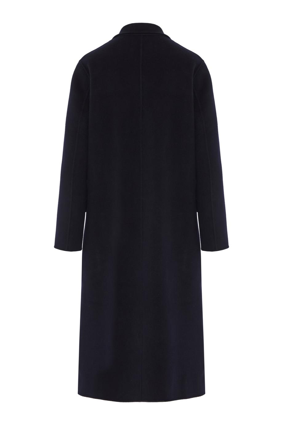 Double-breasted wool coat in navy
