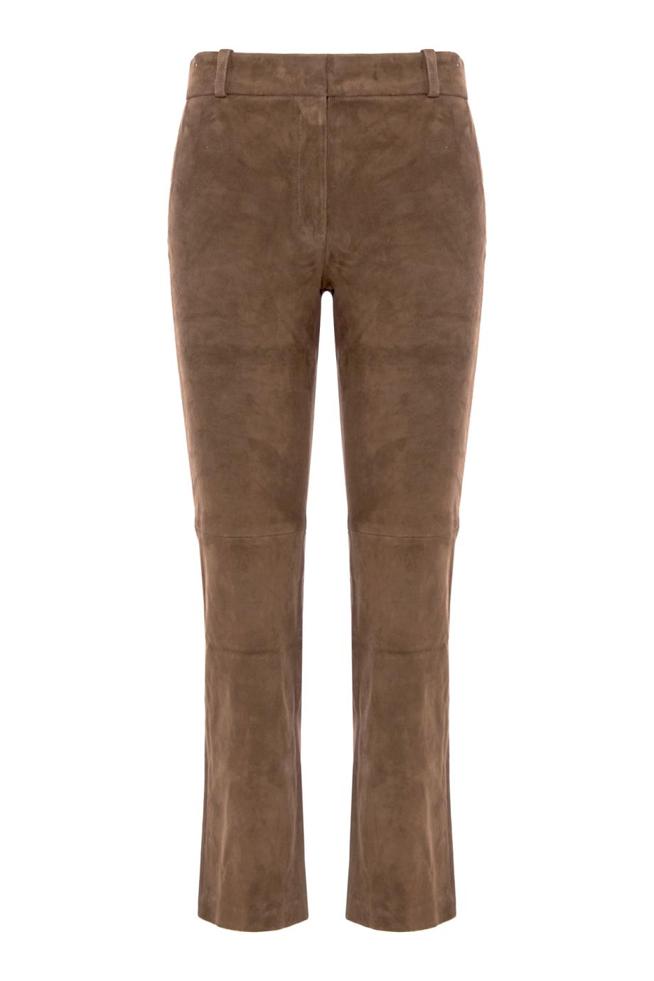 Jen stretch suede trousers in soil