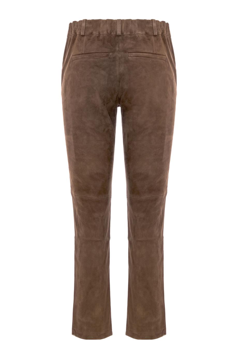 Jen stretch suede trousers in soil