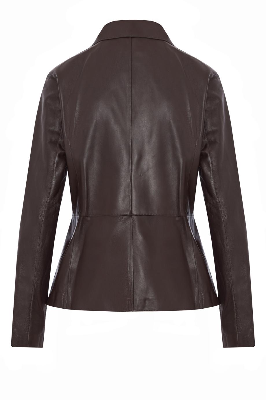 Carmen leather jacket in coffee bean