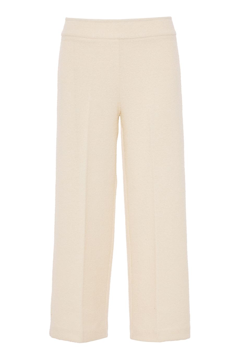 Alex bouclé wide-leg pants in winter white